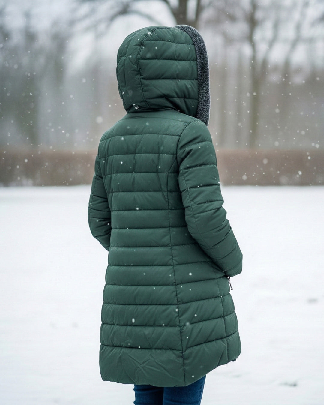 Veste d'Hiver Isolée Légère avec Doublure en Polaire et Design Structuré