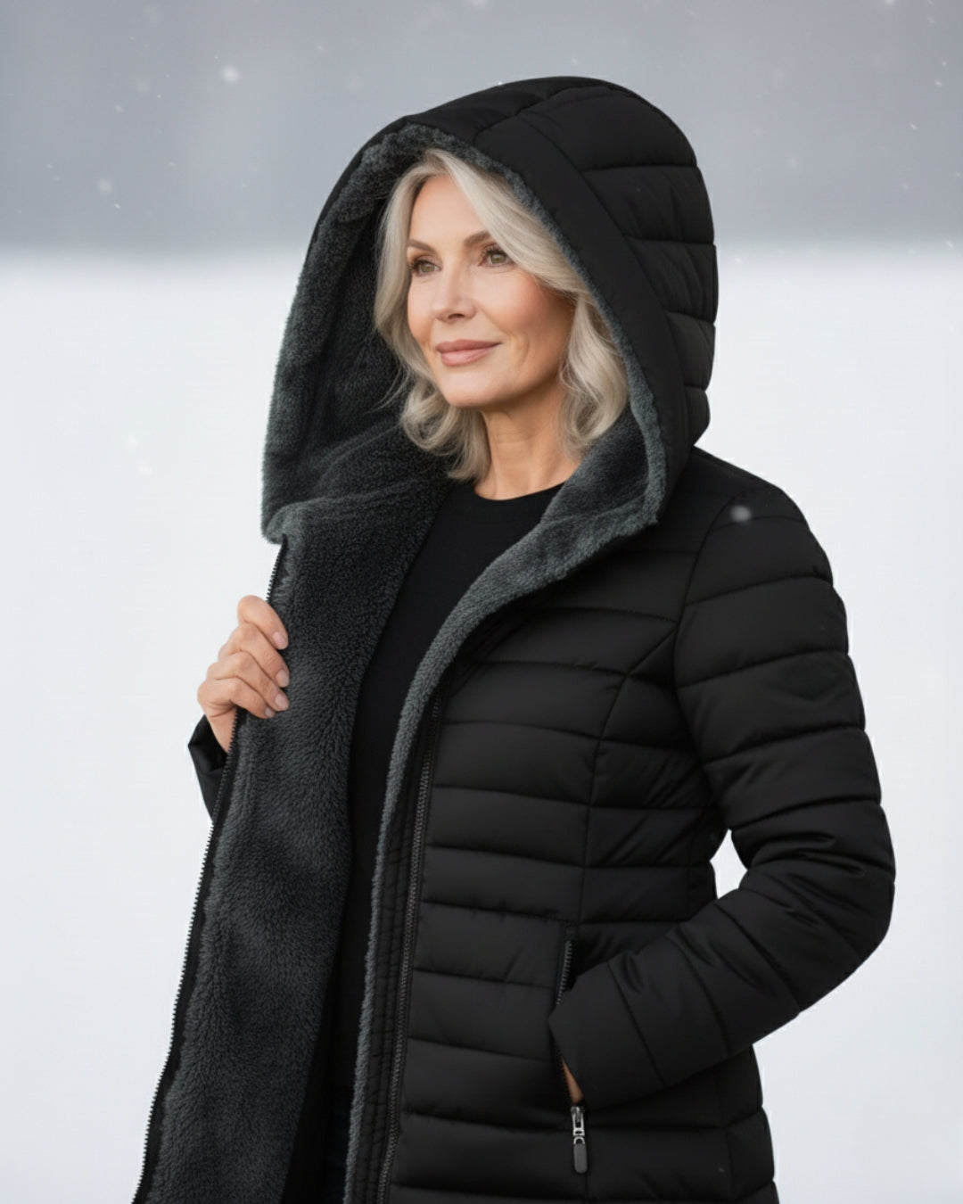 Veste d'Hiver Isolée Légère avec Doublure en Polaire et Design Structuré