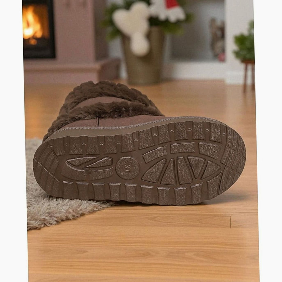 Bottes d'hiver pour femmes avec fourrure et design à enfiler