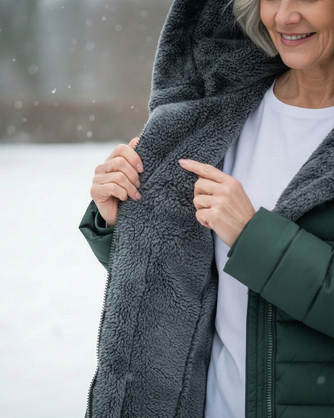 Veste d'Hiver Isolée Légère avec Doublure en Polaire et Design Structuré