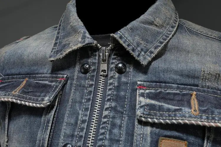 Veste en Jean Rétro pour Hommes - Modèle Carl