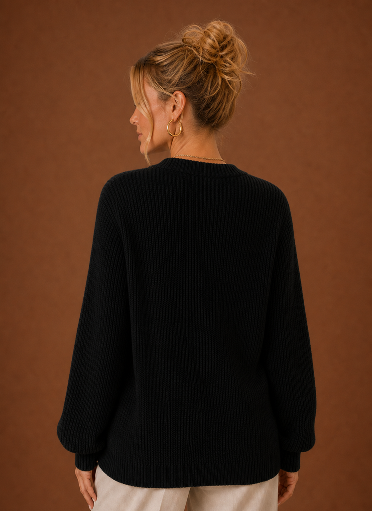 Cardigan en Tricot à Col V à Manches Longues pour Femmes