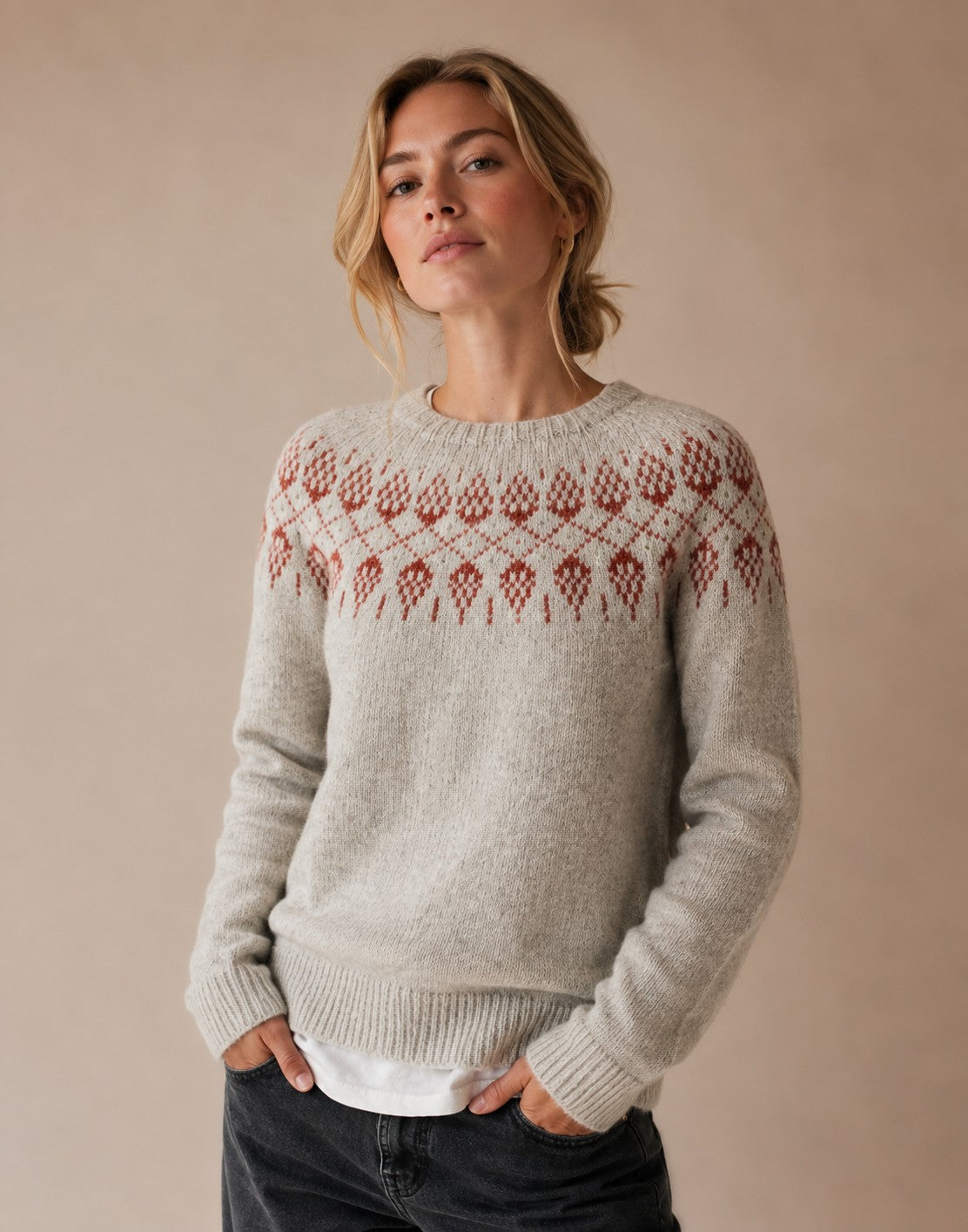 Pull en maille Fair Isle pour femmes